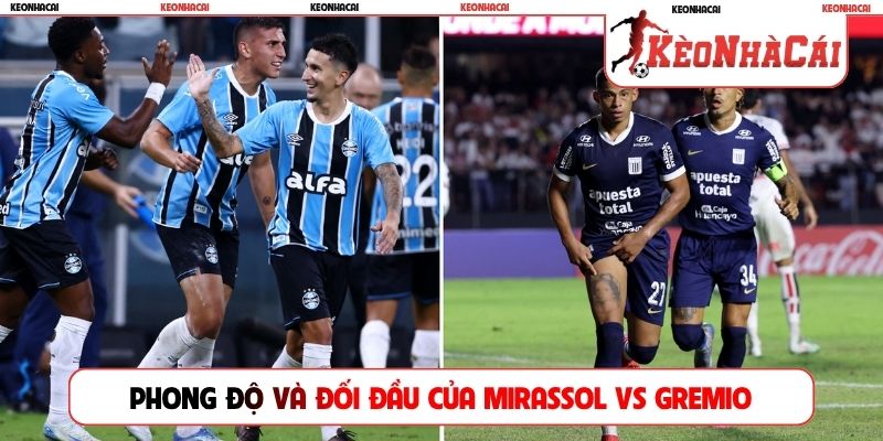 Phong độ và đối đầu của Mirassol vs Gremio
